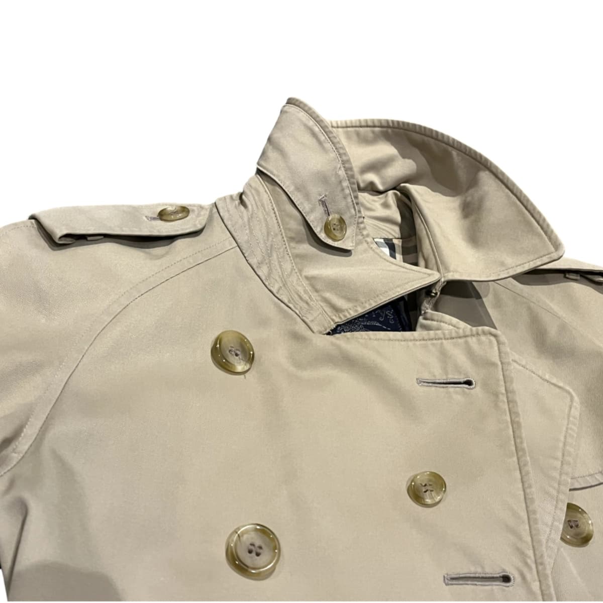 Vintage Double Breasted Trench Coat — thumbnail 4