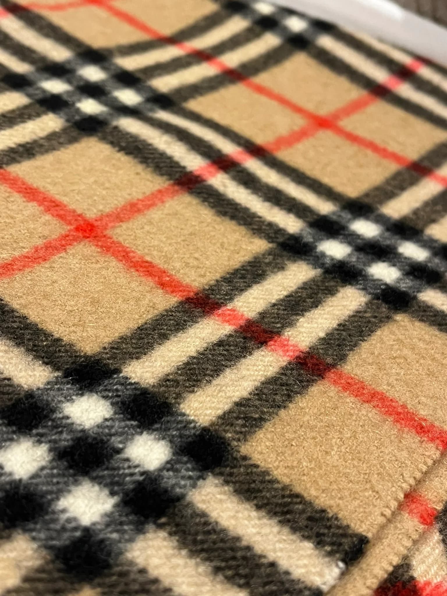 Vintage Cashmere Check Scarf
