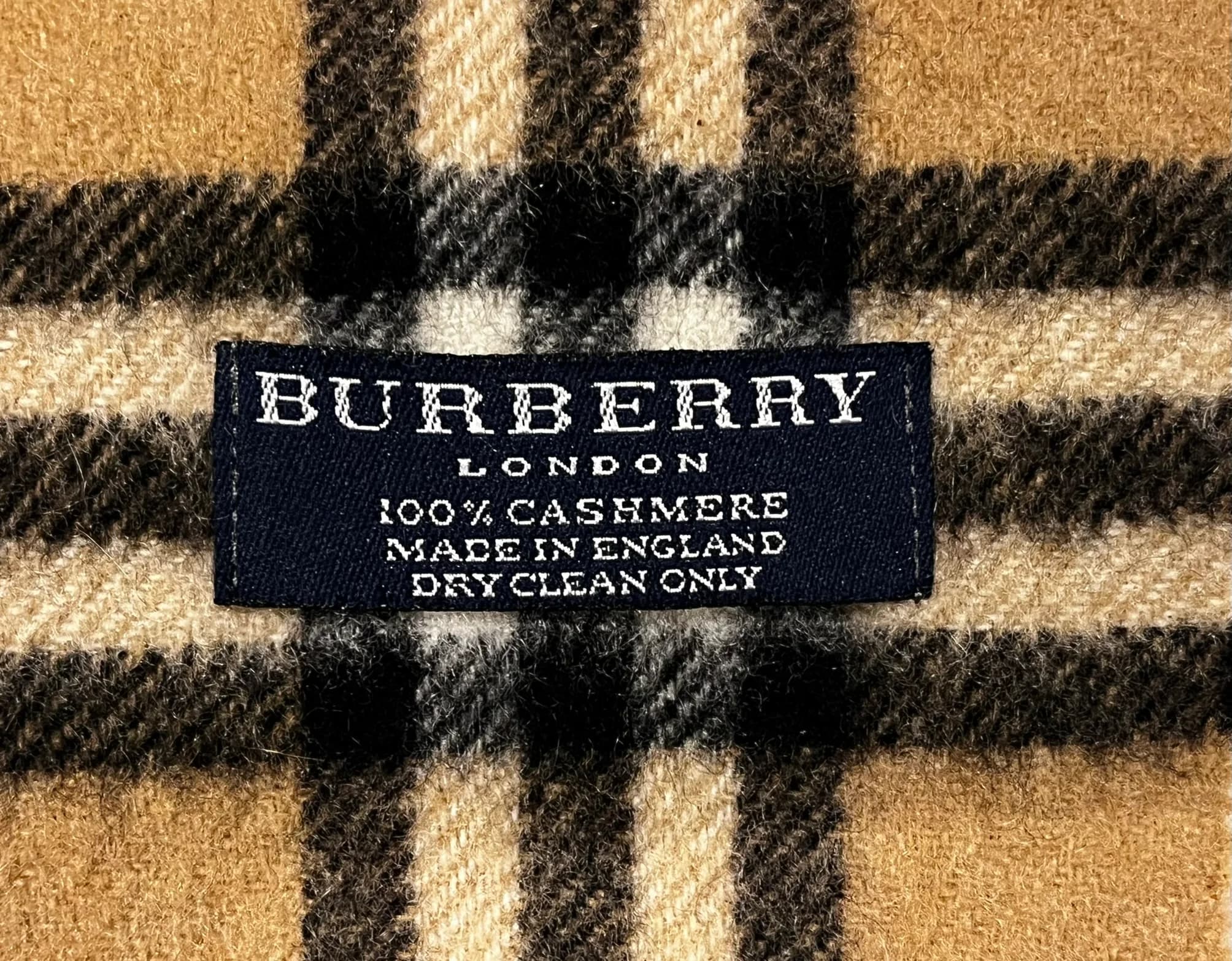Vintage Cashmere Check Scarf — thumbnail 3