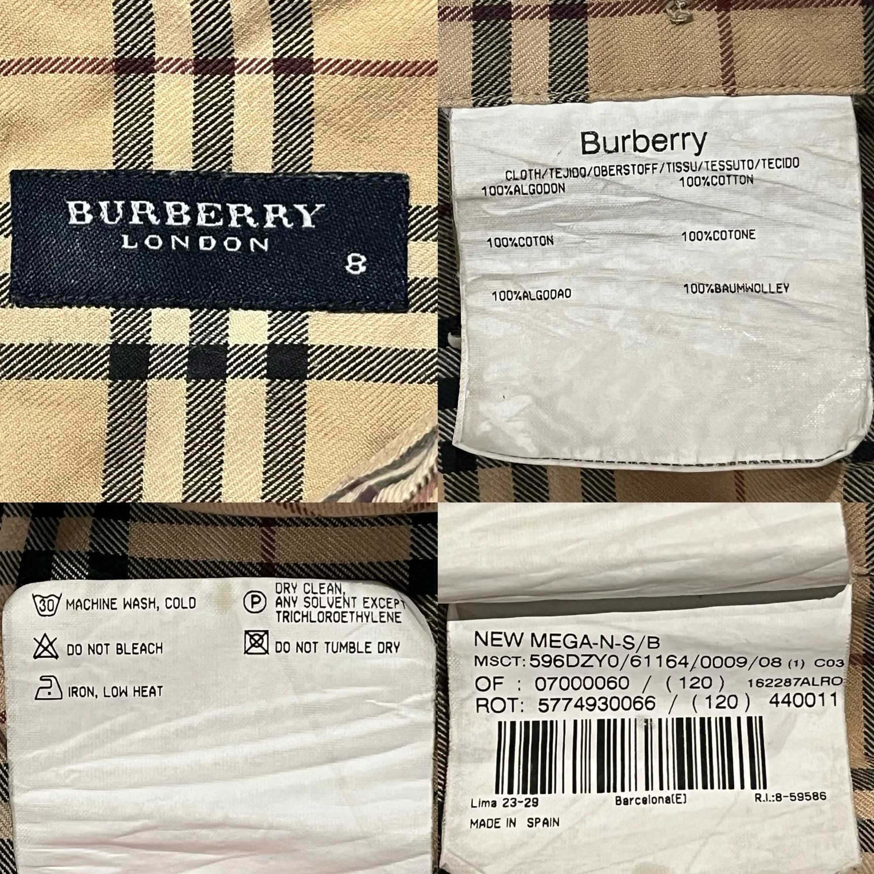 Vintage Classic check Cotton Cropped Shirt — thumbnail 5