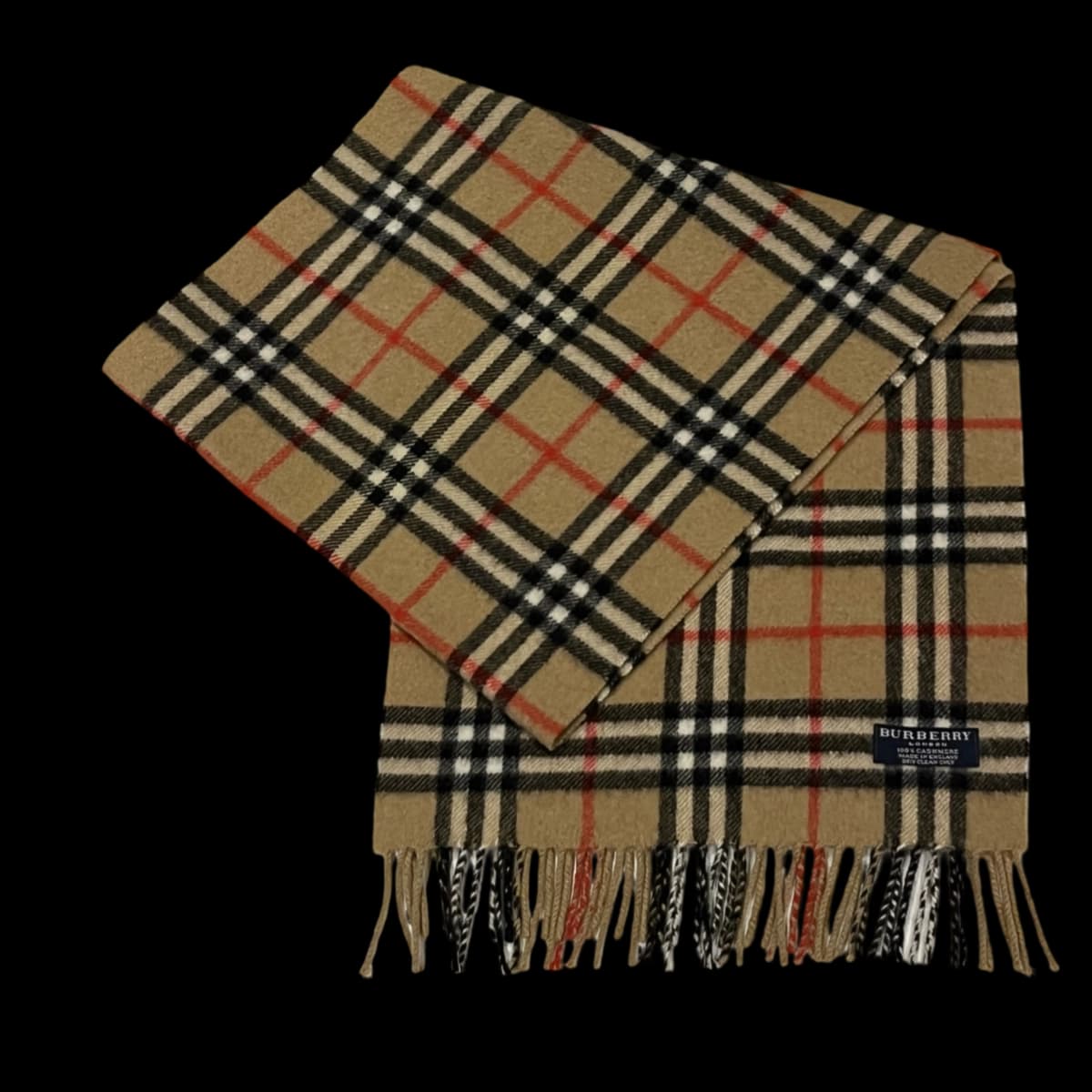 Vintage Cashmere Check Scarf