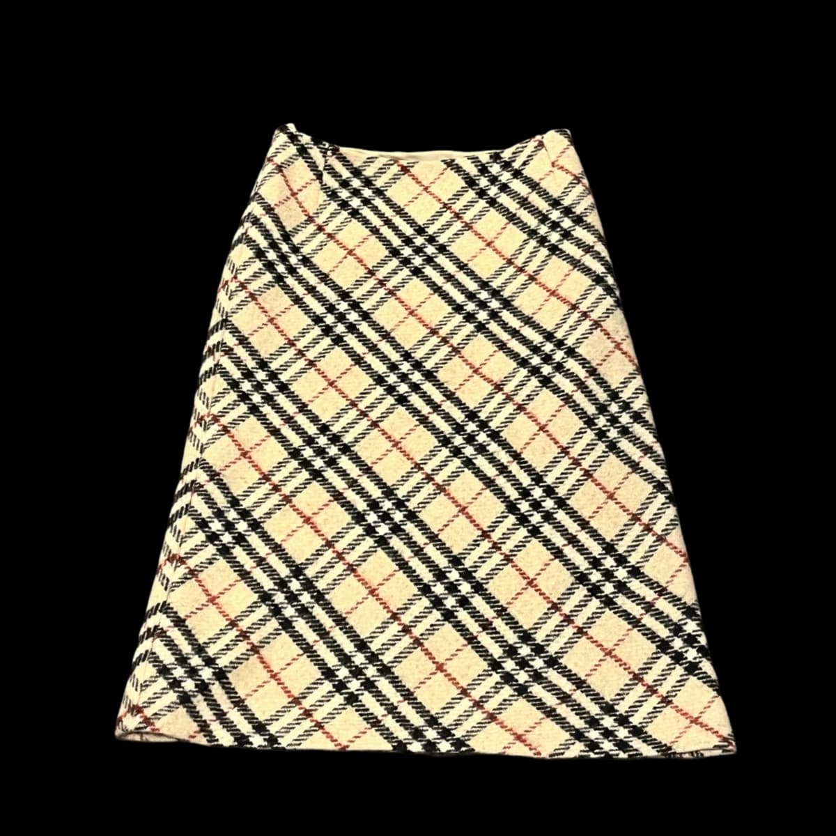 Classic Check Wool A-Line Skirt