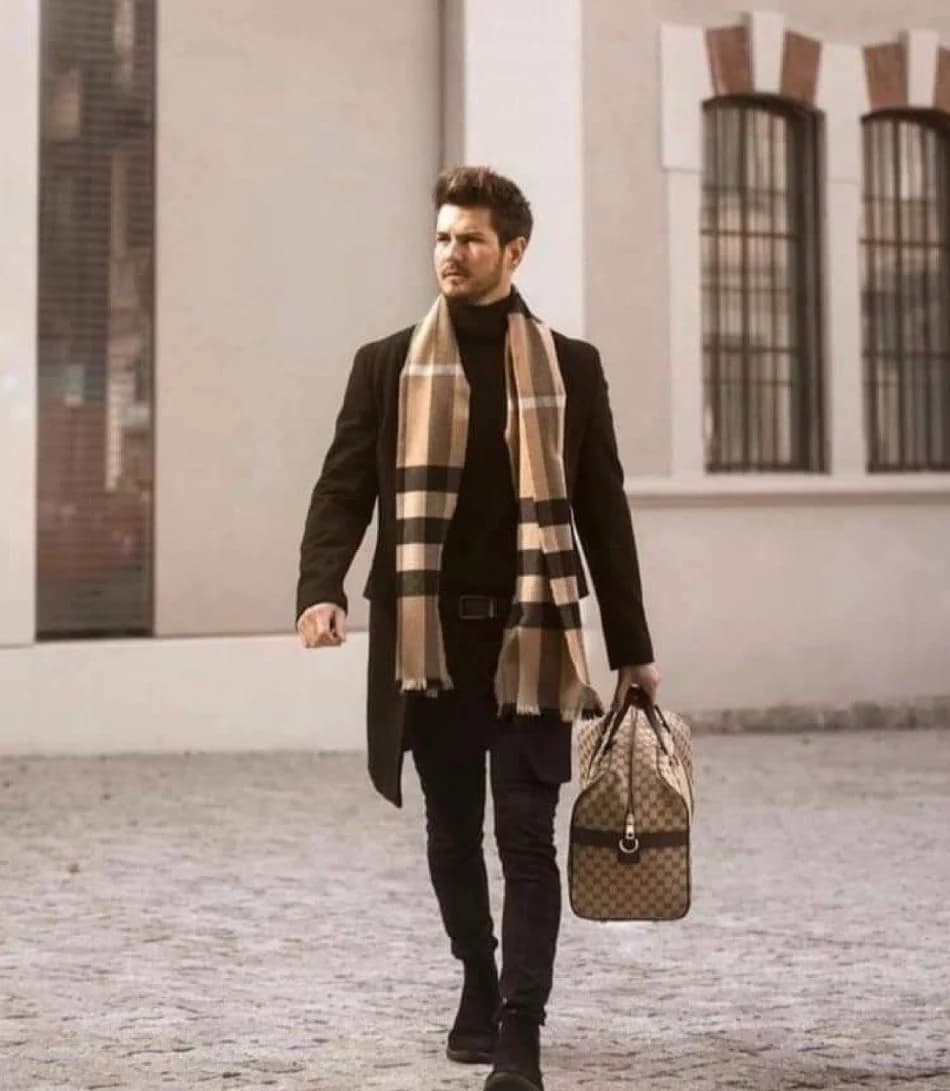 Big Nova Check Long Scarf
