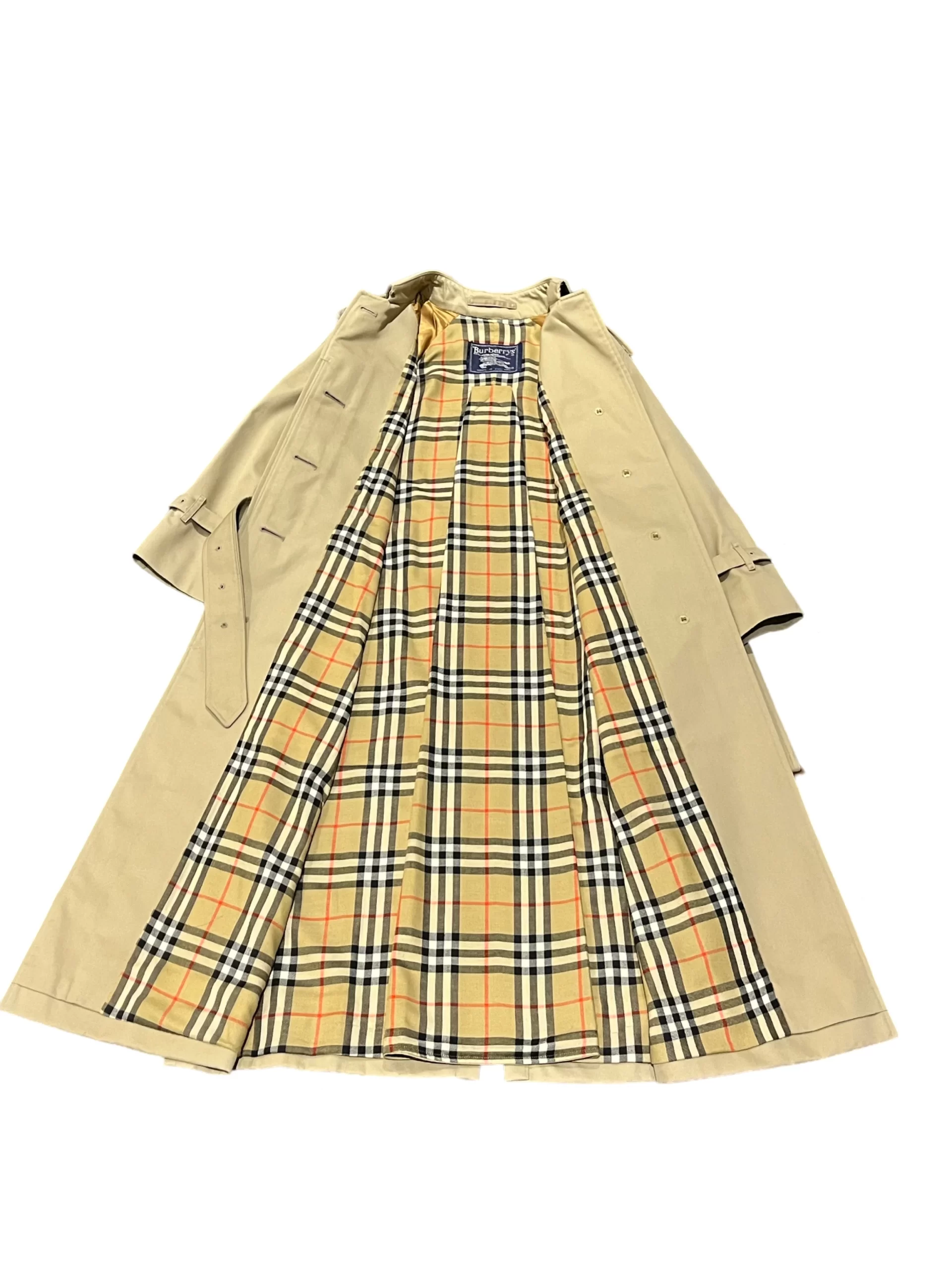 Classic Single Breasted Belt Long Trench Coat