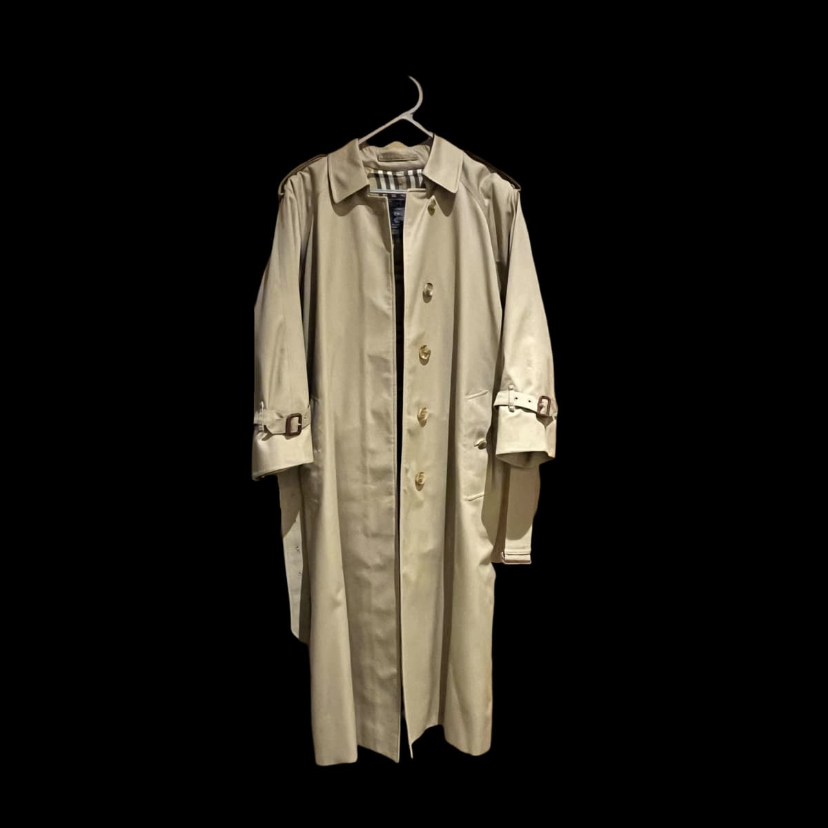 Classic Single Breasted Belt Long Trench Coat