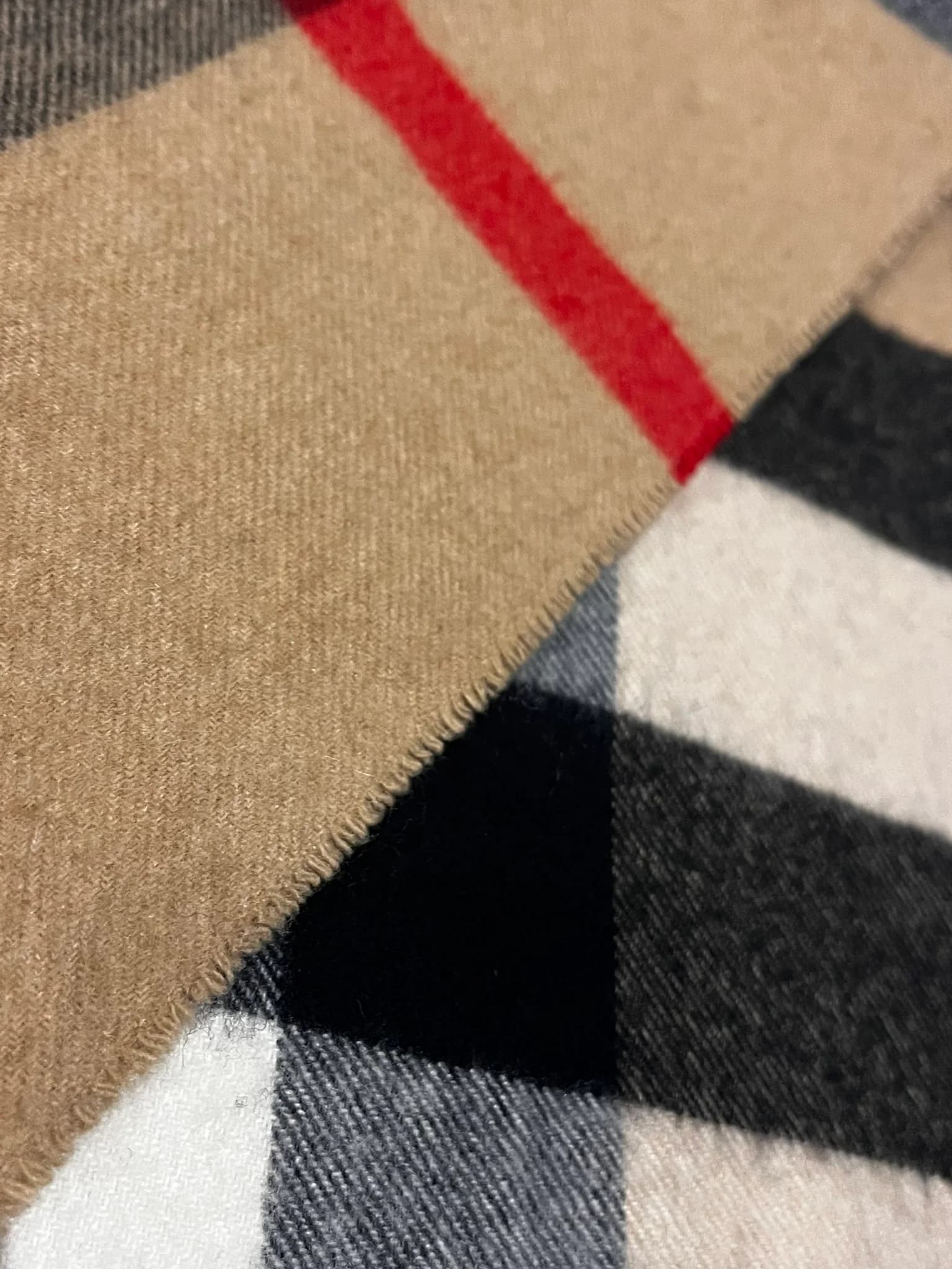 Classic Cashmere Check Scarf — thumbnail 4