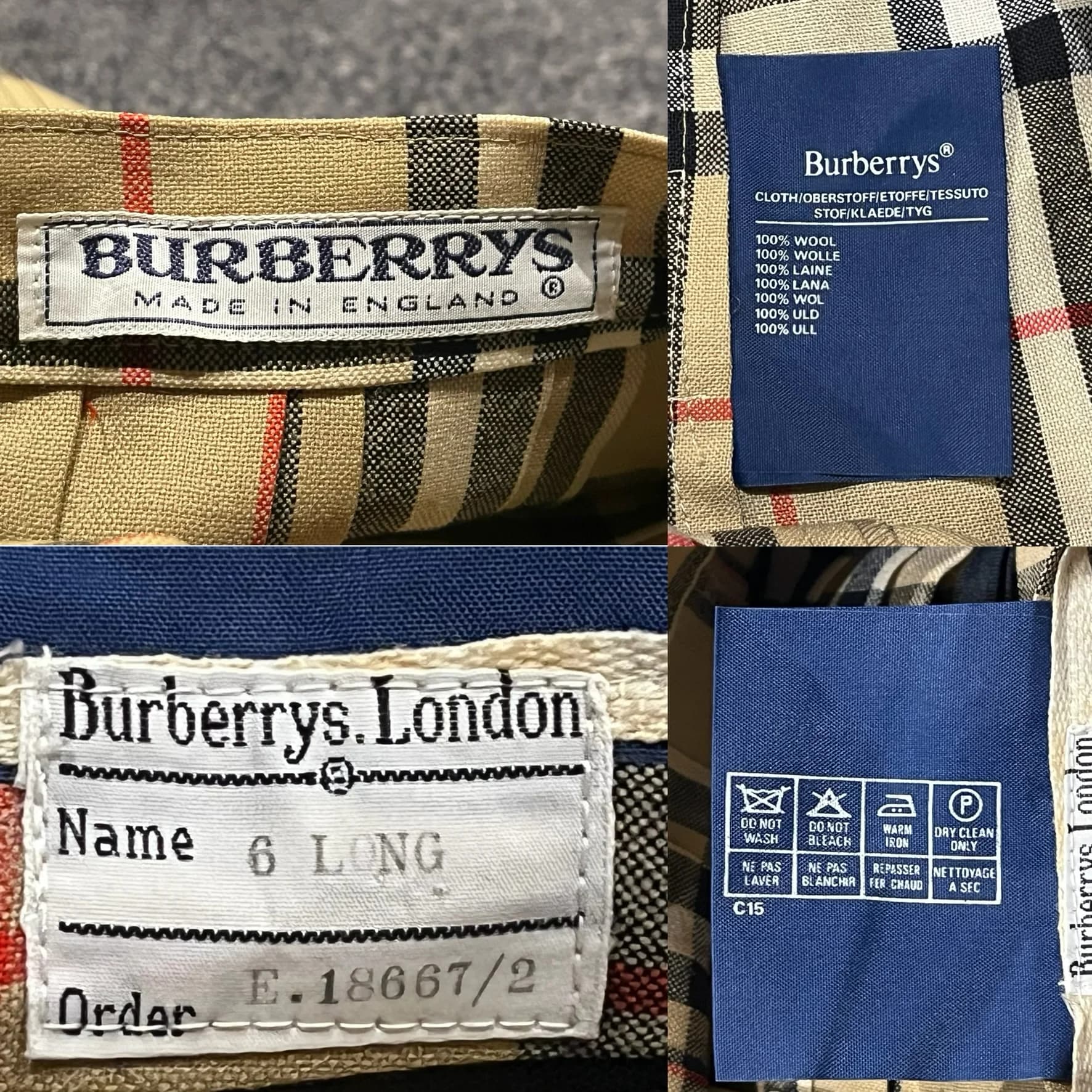 Burberry Classic Vintage Check Woolen Long Skirt — thumbnail 7