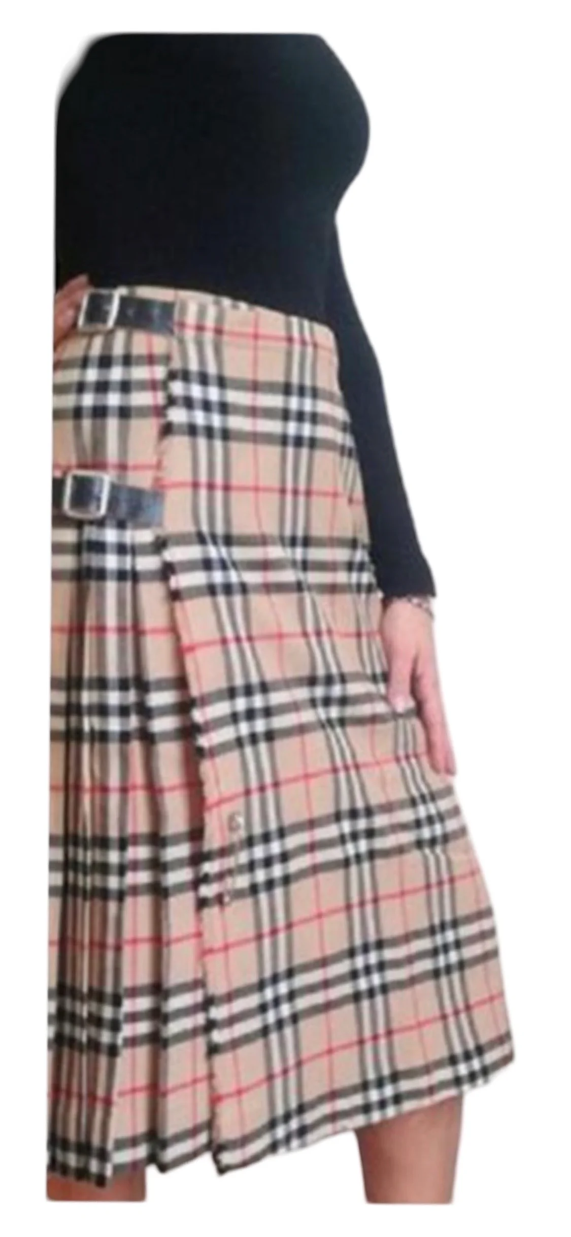 Burberry Classic Vintage Check Woolen Long Skirt