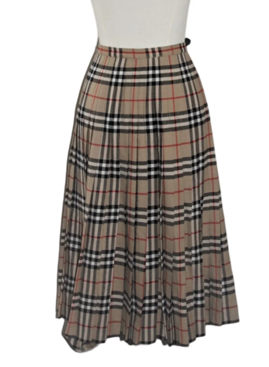 Burberry Classic Vintage Check Woolen Long Skirt — thumbnail 5