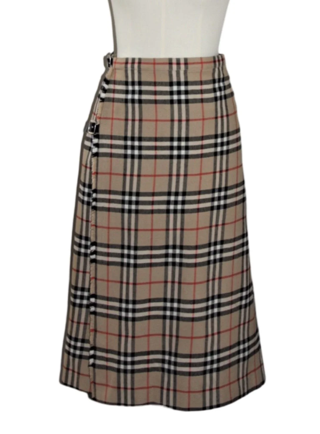 Burberry Classic Vintage Check Woolen Long Skirt — thumbnail 4