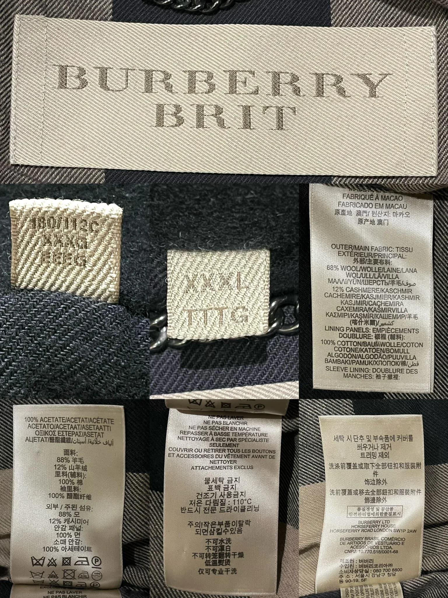 Double Breasted Cashmere Blend Pea Coat — thumbnail 10