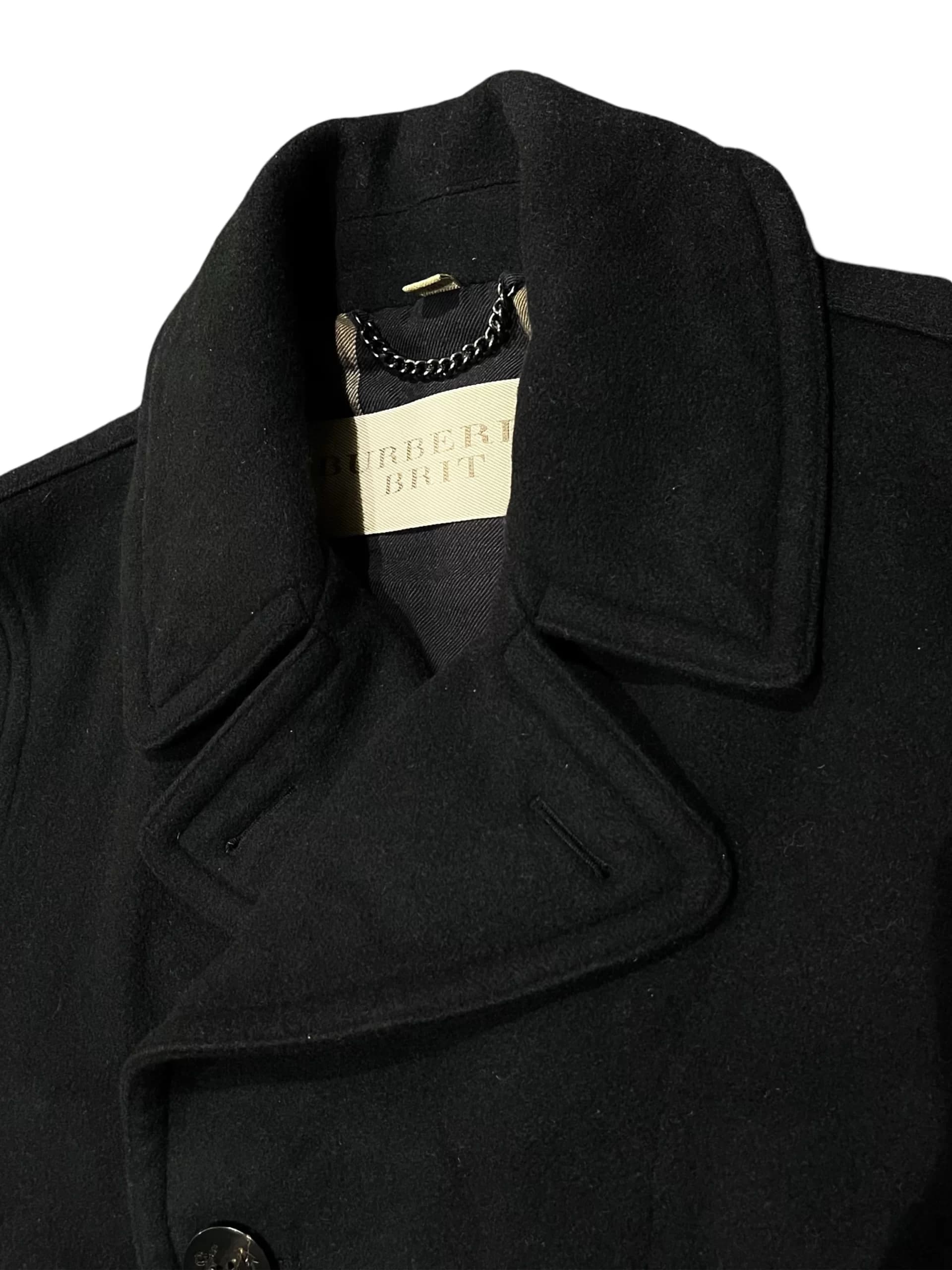 Double Breasted Cashmere Blend Pea Coat — thumbnail 5