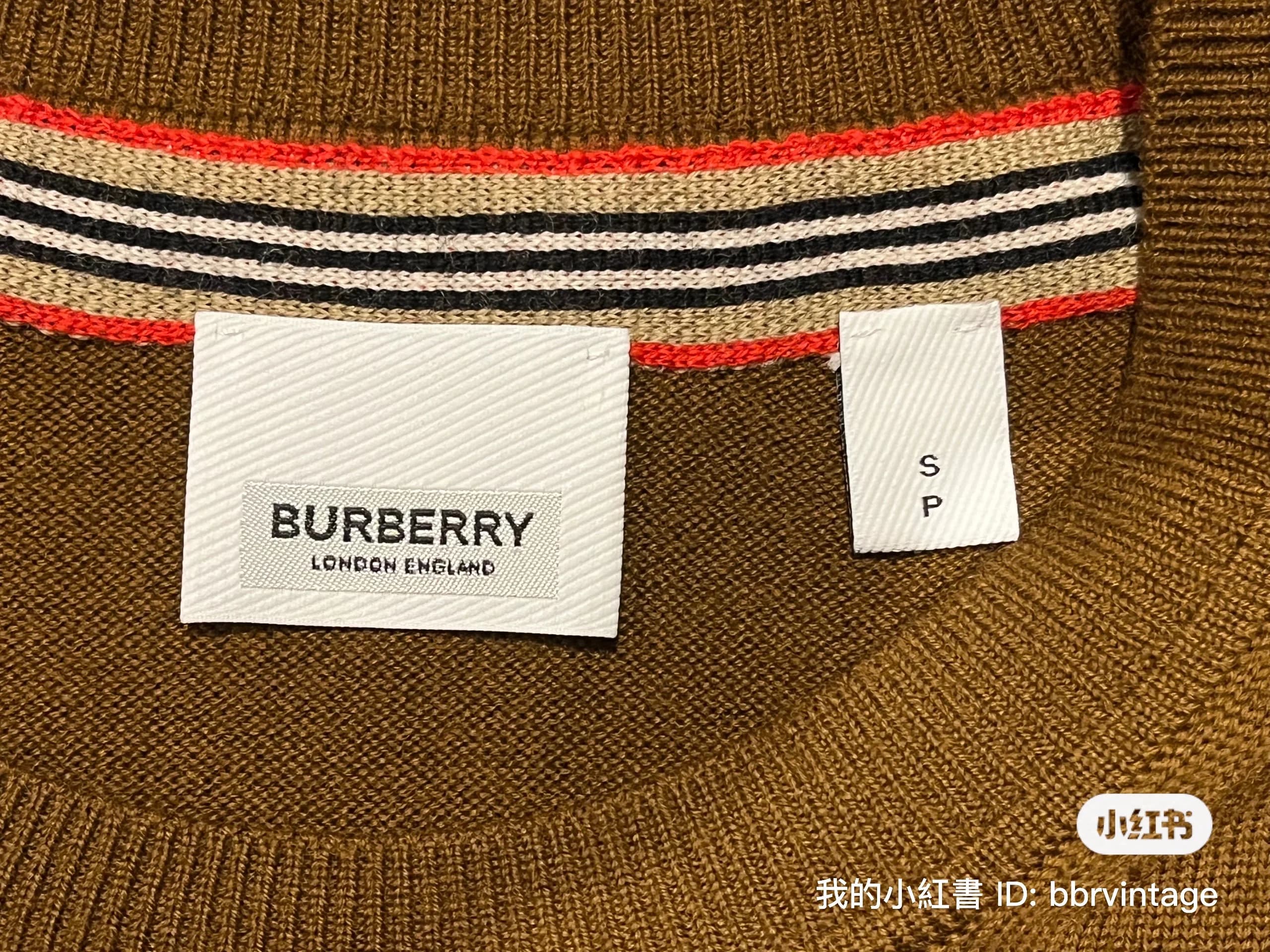 BURBERRY Icon Stripe Trim Wool Sweater — thumbnail 4