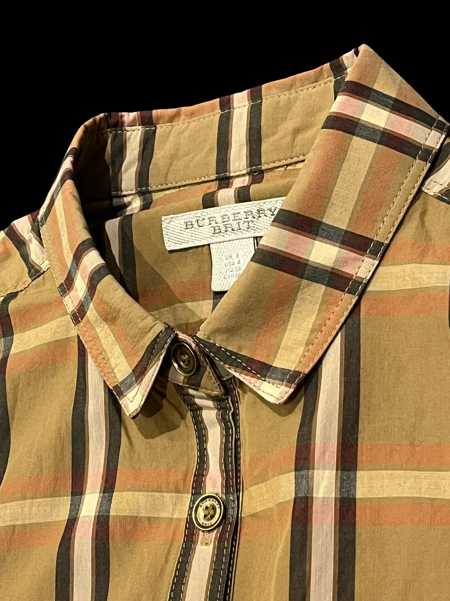 Burberry Check Cotton Dress with Leather Belt — thumbnail 4