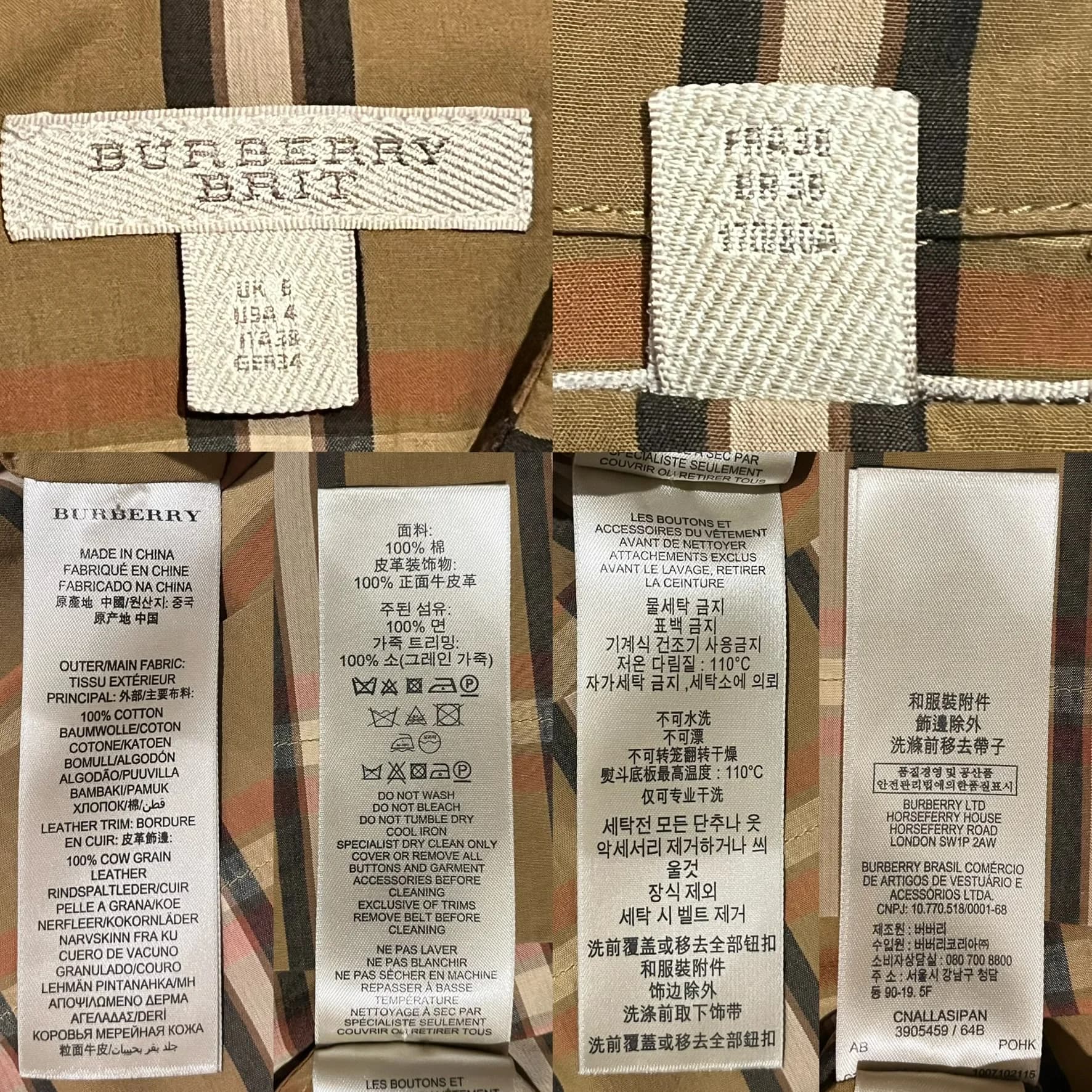 Burberry Check Cotton Dress with Leather Belt — thumbnail 7
