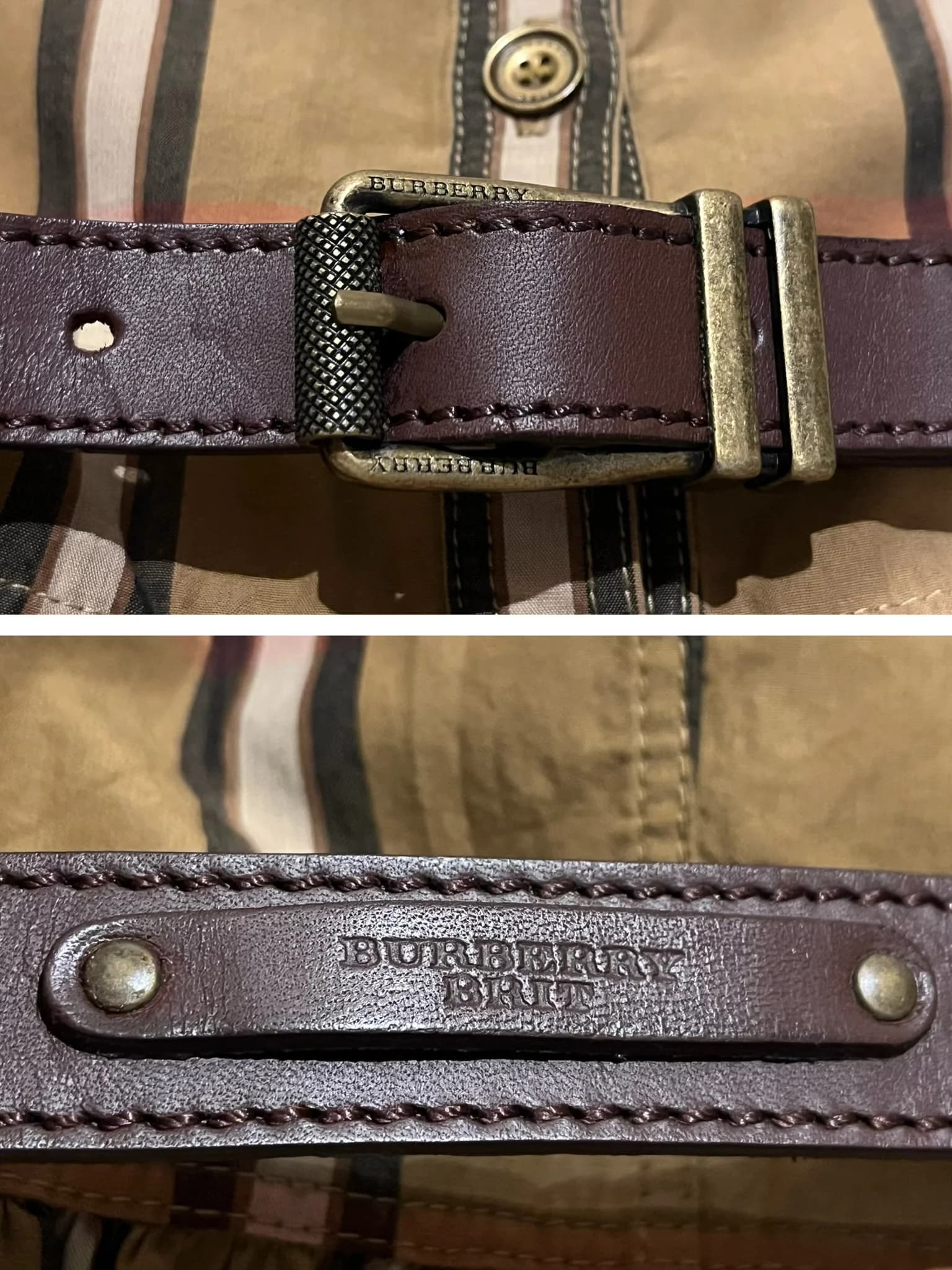 Burberry Check Cotton Dress with Leather Belt — thumbnail 6