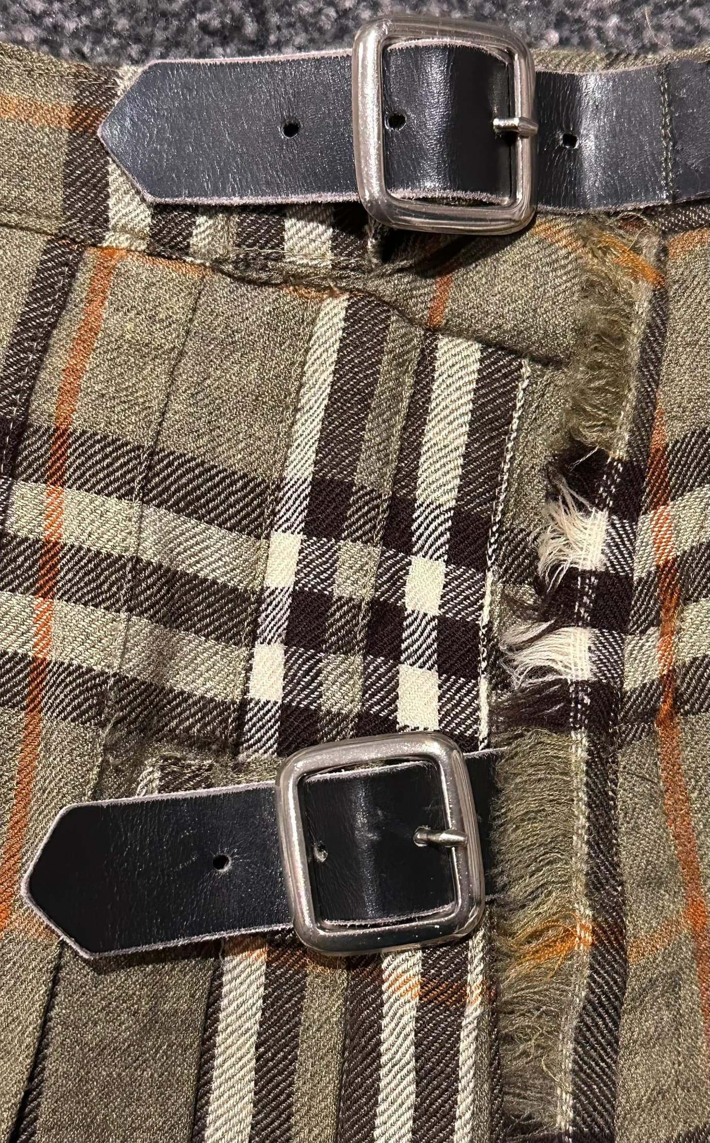Vintage Wool Classic Check Mid-length Skirt — thumbnail 3