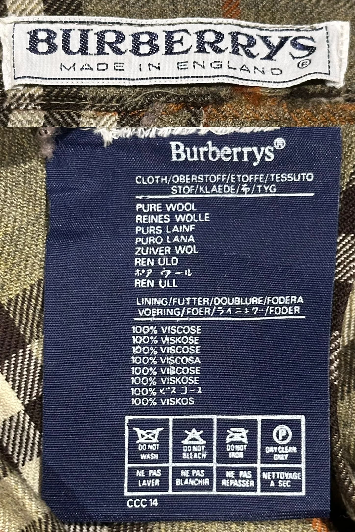 Vintage Wool Classic Check Mid-length Skirt — thumbnail 5