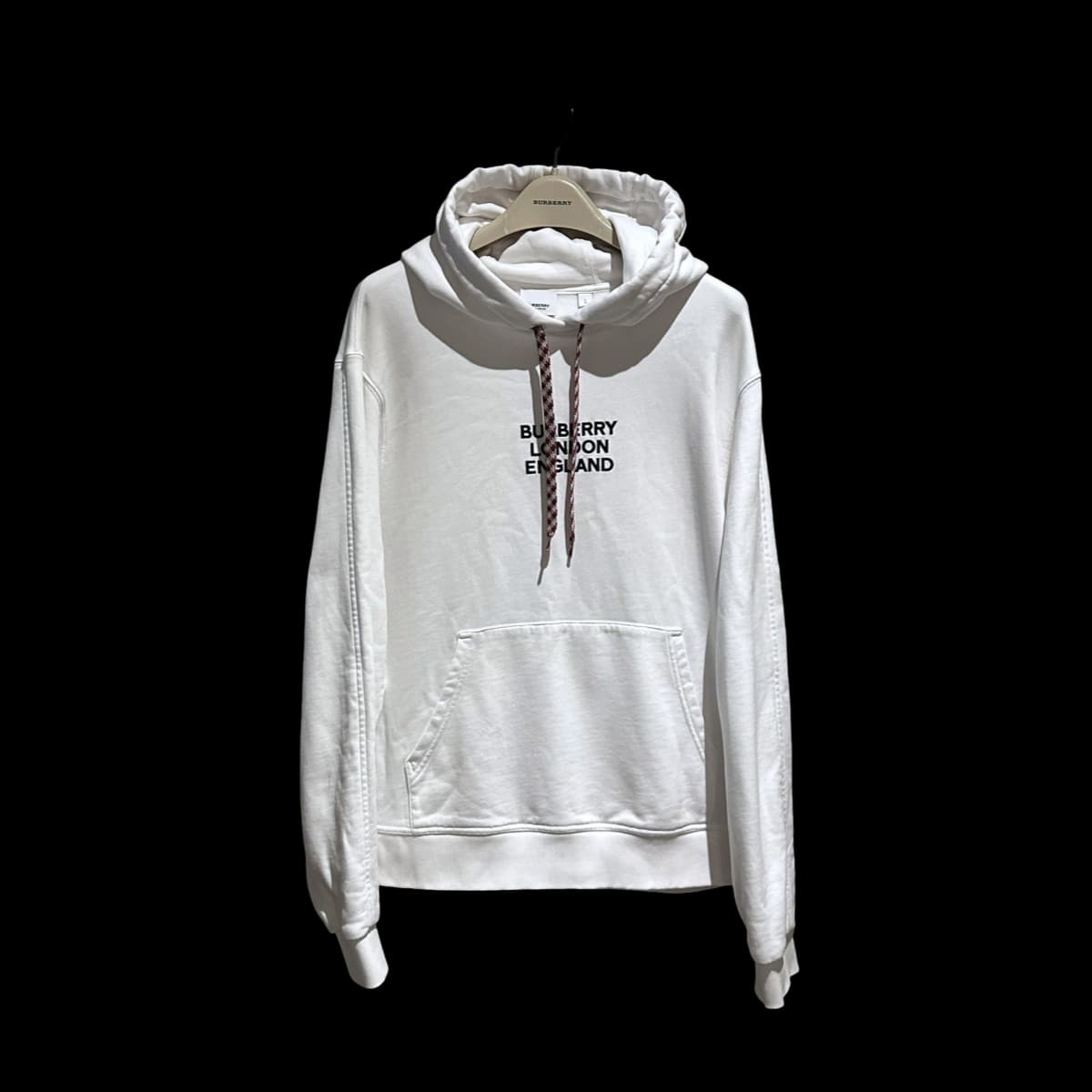 Embroidered Logo White hoodie