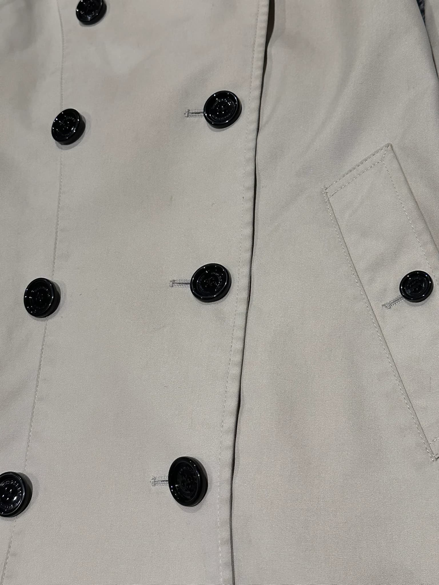 Classic Double Breasted Mid-Length Trench Coat — thumbnail 7