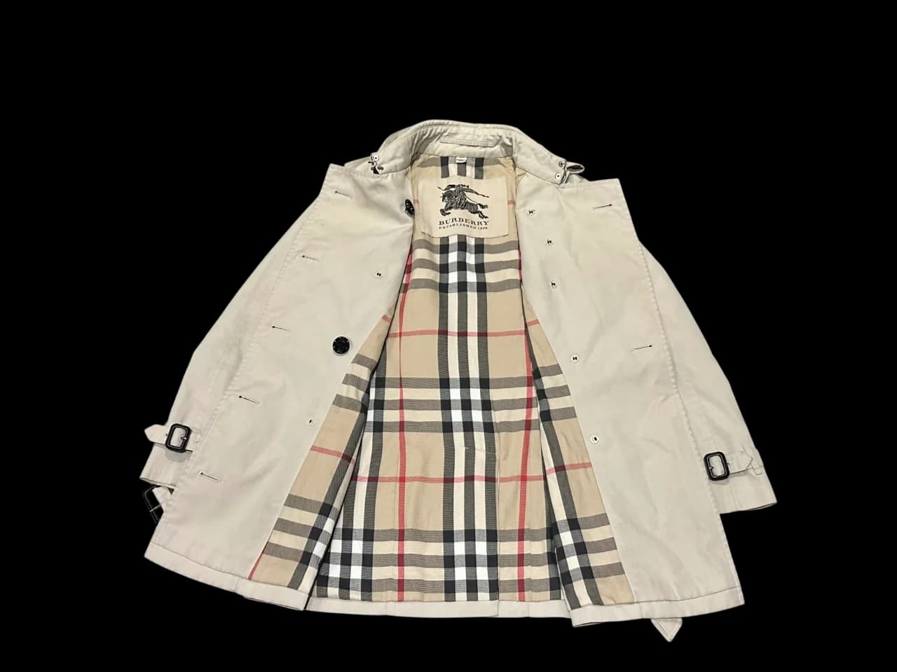 Classic Double Breasted Mid-Length Trench Coat