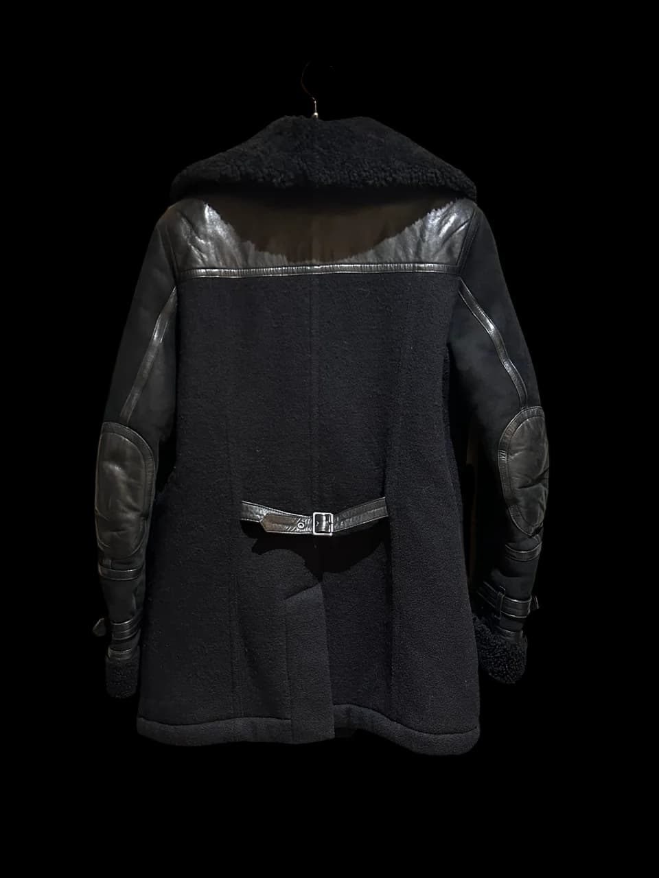 Black Real Lamb Shearling Coat