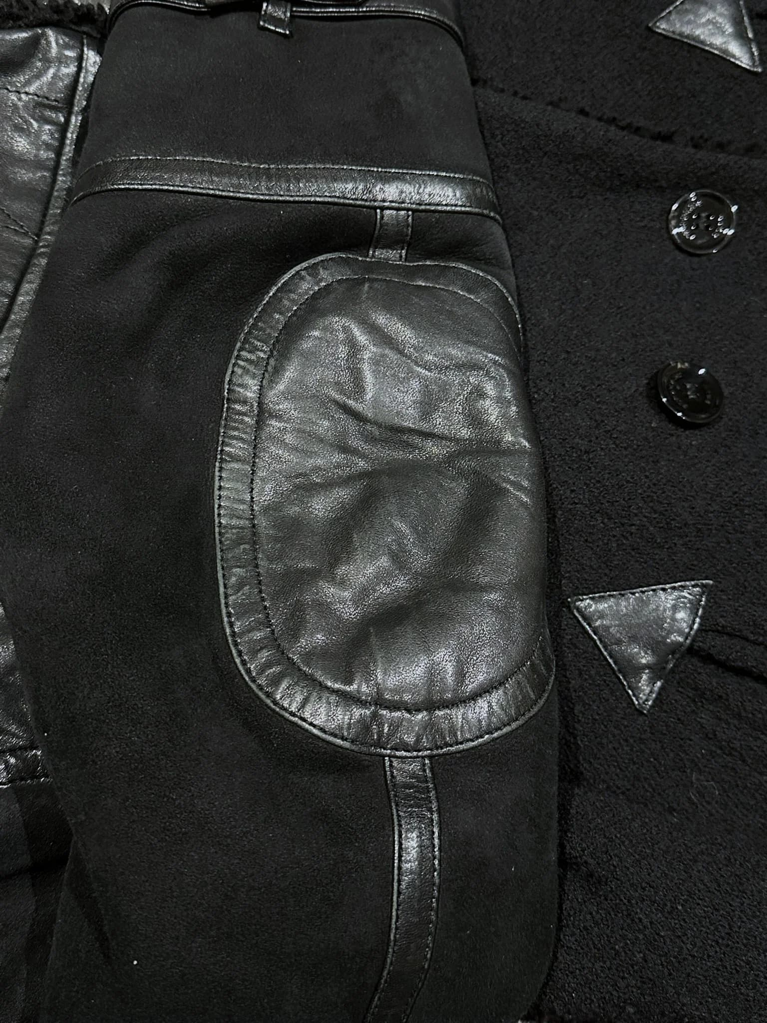 Black Real Lamb Shearling Coat — thumbnail 8