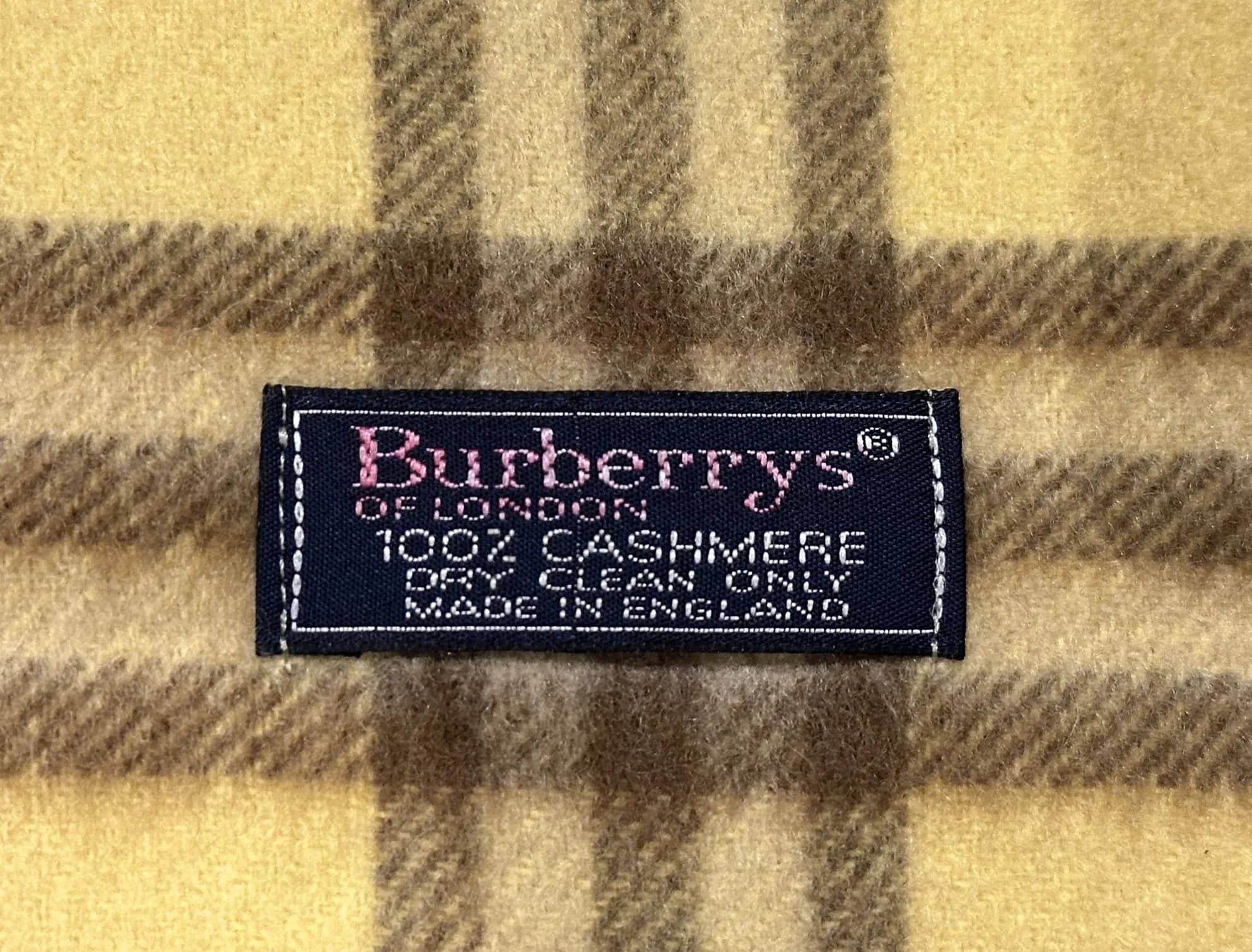 Yellow Check Cashmere  Scarf — thumbnail 3
