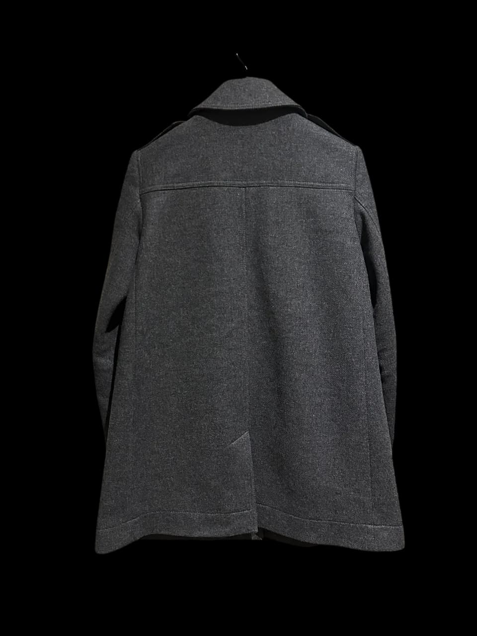 Mid-Length Grey Cashmere & Wool Blended Coat — thumbnail 3