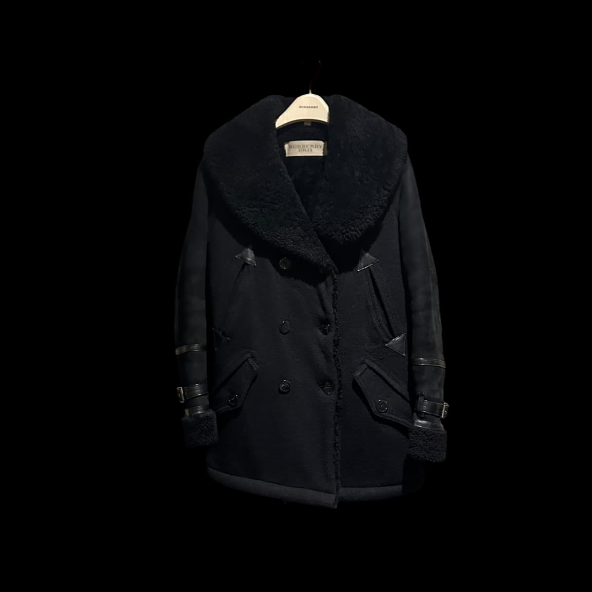Black Real Lamb Shearling Coat