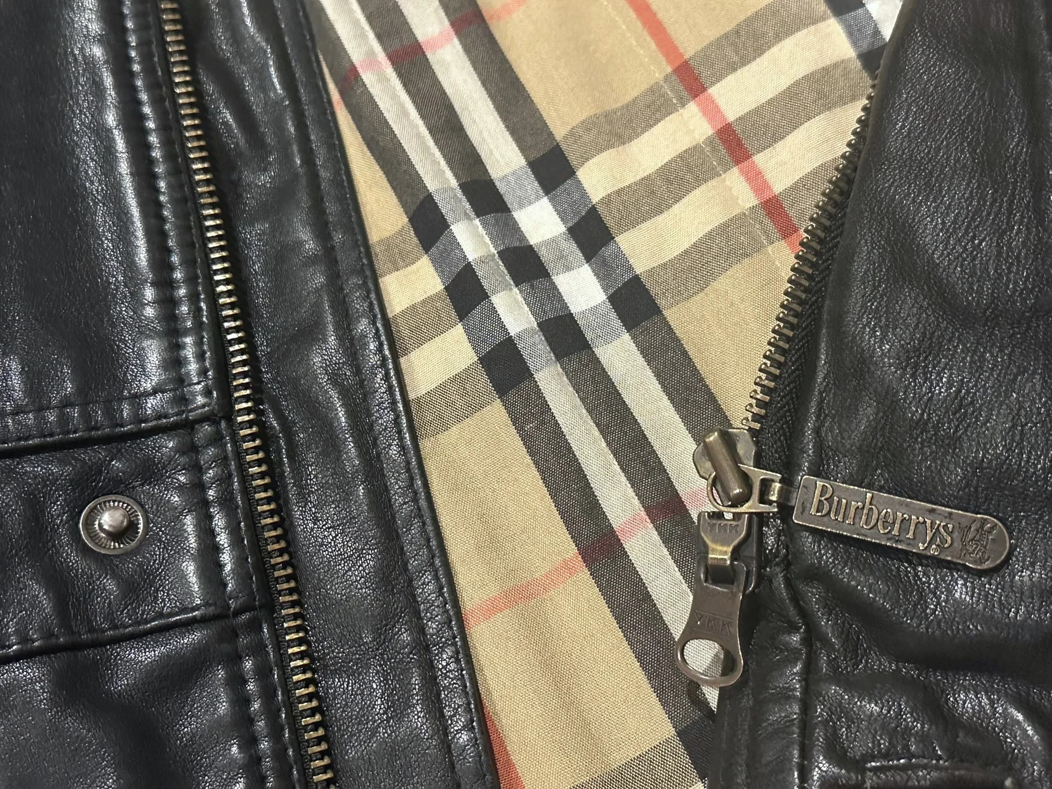 Mid-Length Black Genuine Leather Coat — thumbnail 6