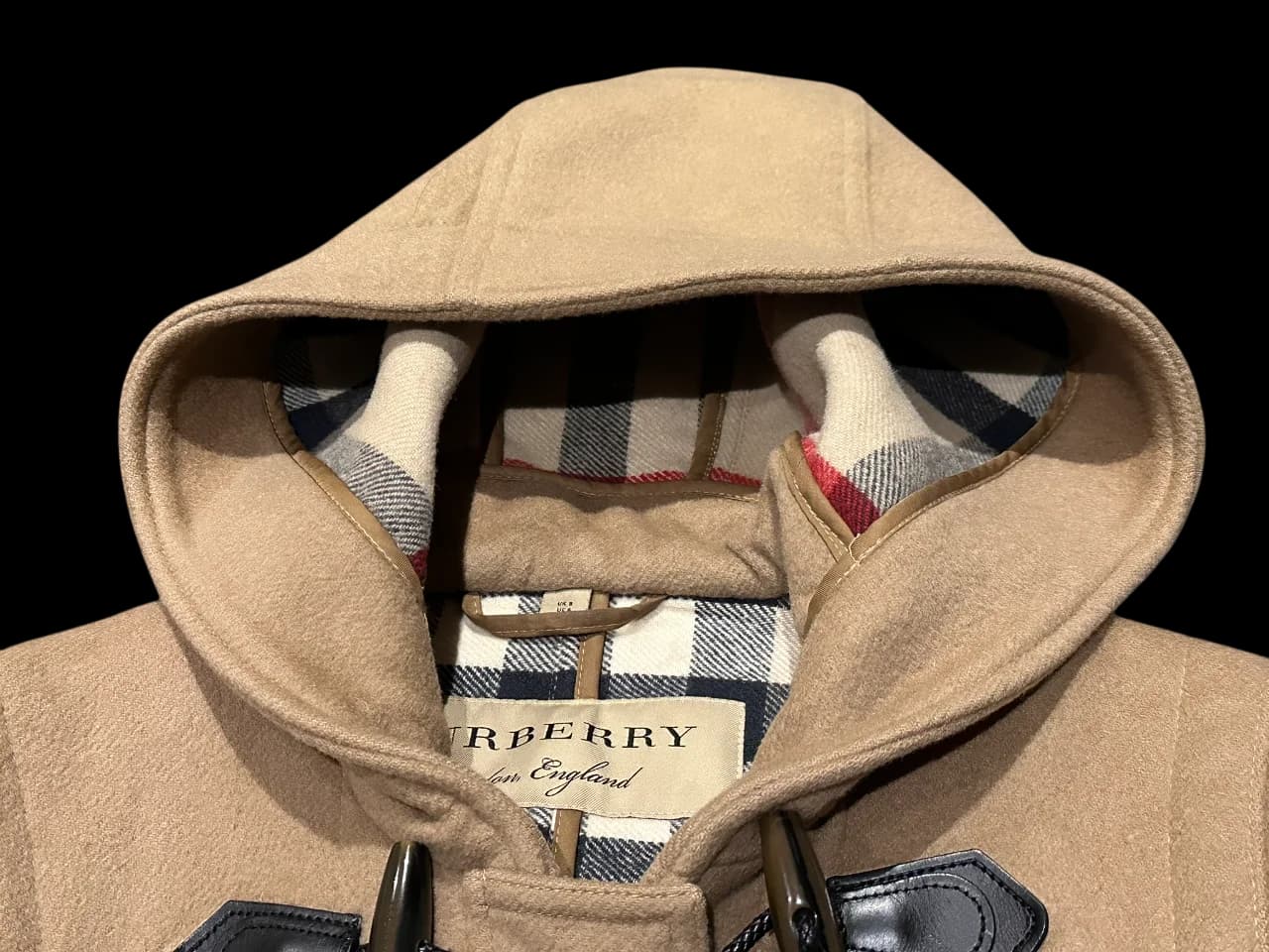 Black Classic Wool Duffle Coat — thumbnail 4