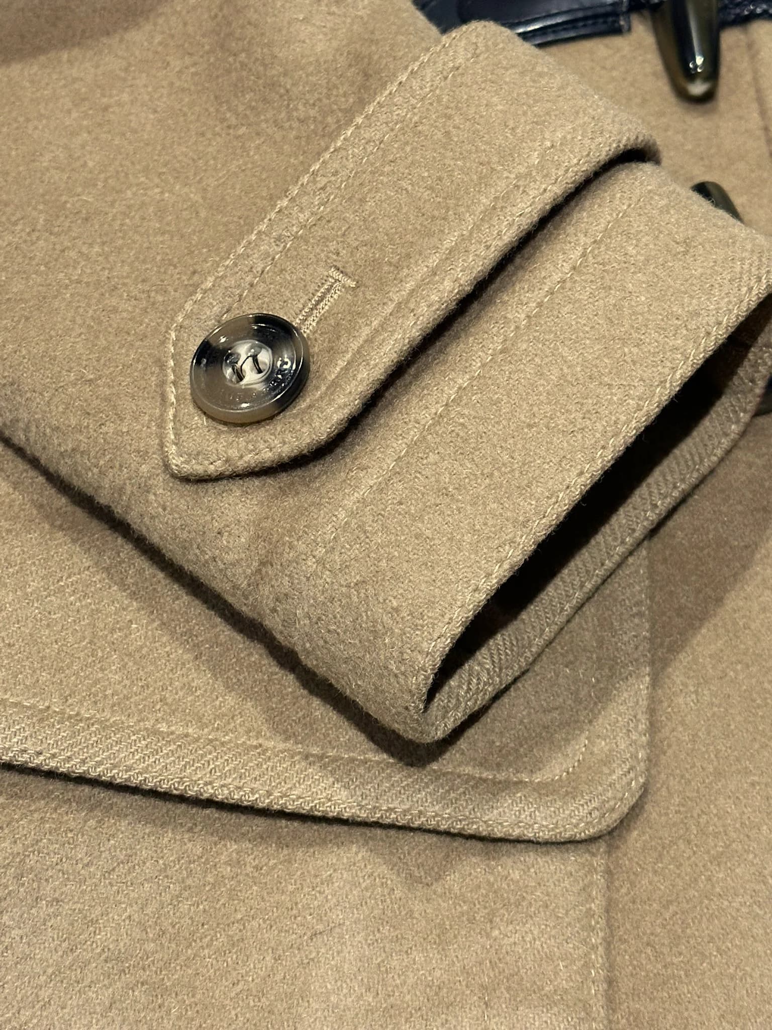 Black Classic Wool Duffle Coat — thumbnail 6