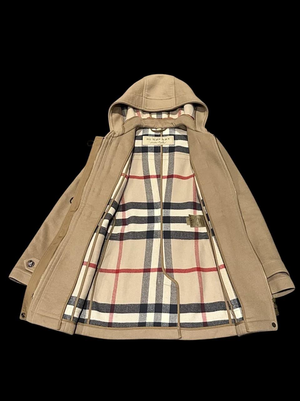 Black Classic Wool Duffle Coat
