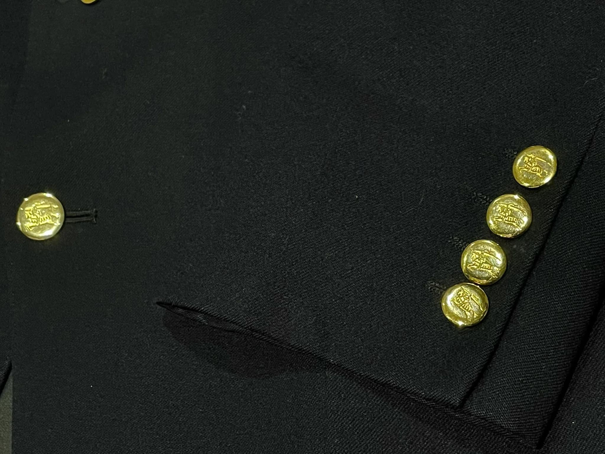 Golden Buttons Wool Blazer — thumbnail 6