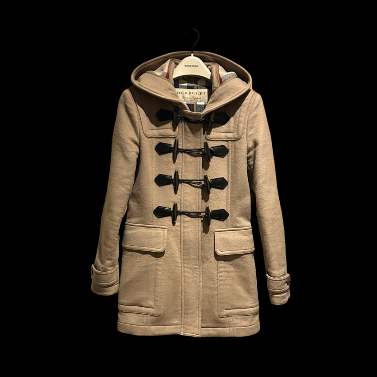 Black Classic Wool Duffle Coat