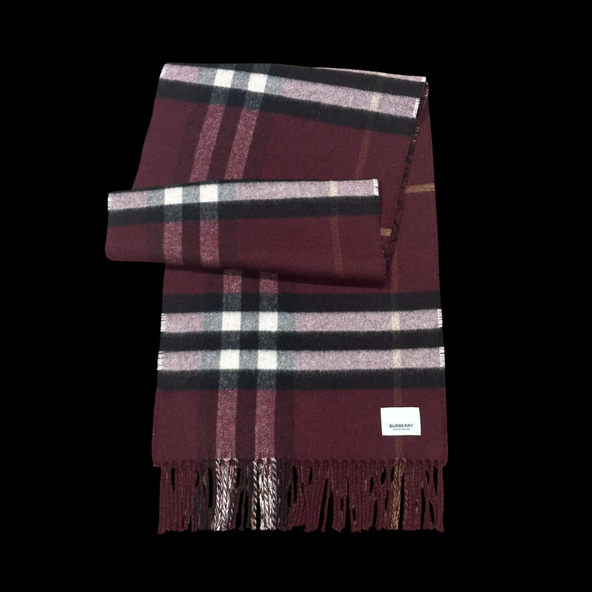 Reversible Check And Monogram Cashmere Scarf