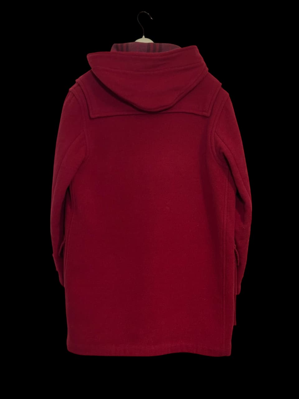 Dark Red Classic Wool Duffle Coat — thumbnail 3