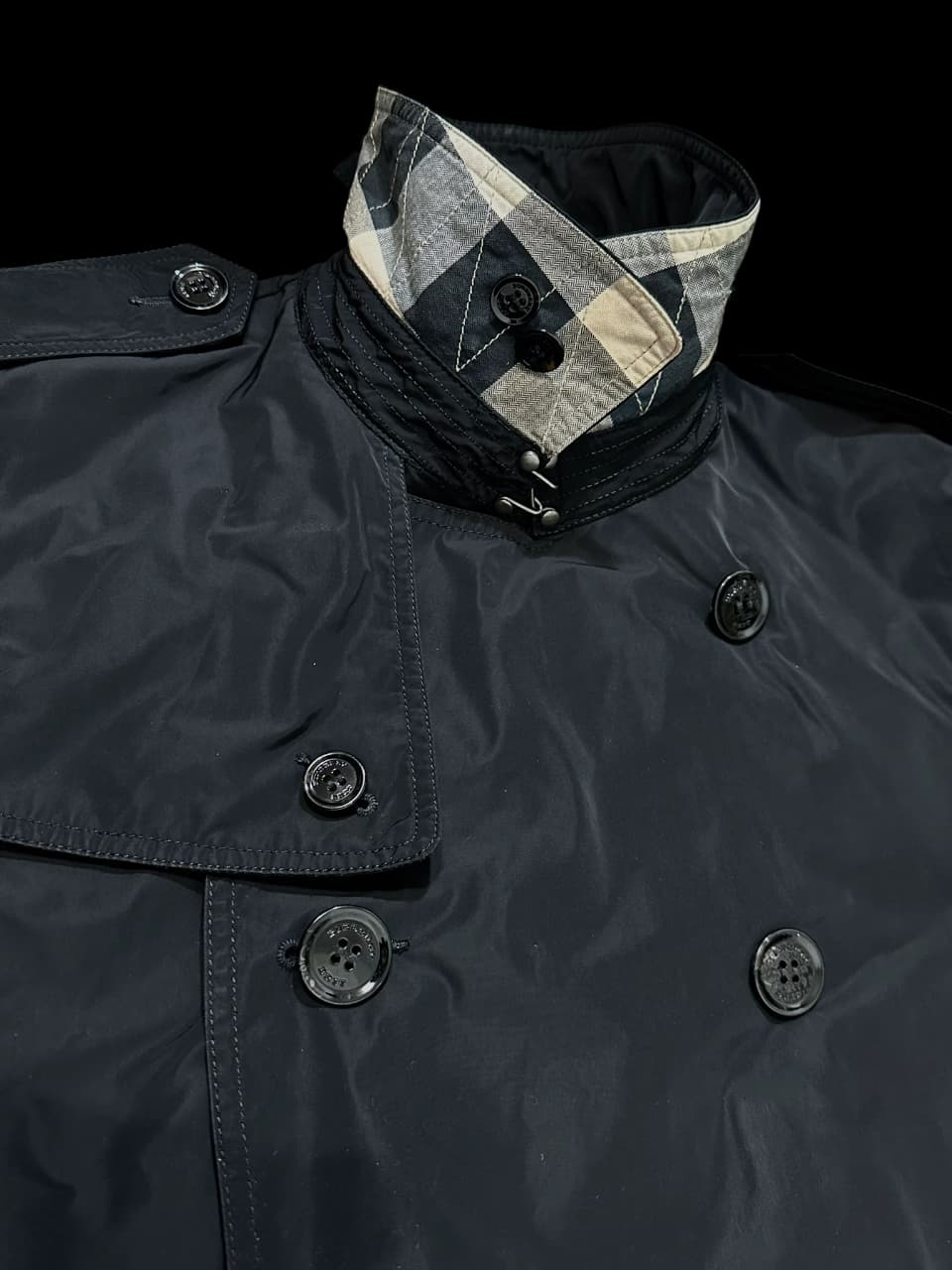 Double Breasted Mid-Length Rain Trench Coat — thumbnail 4