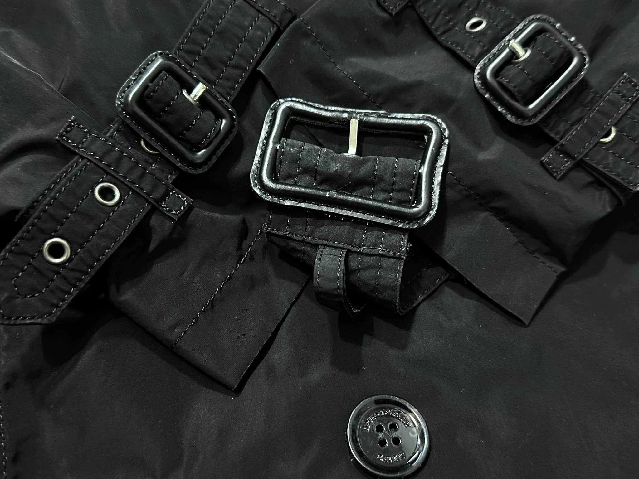 Double Breasted Mid-Length Rain Trench Coat — thumbnail 7