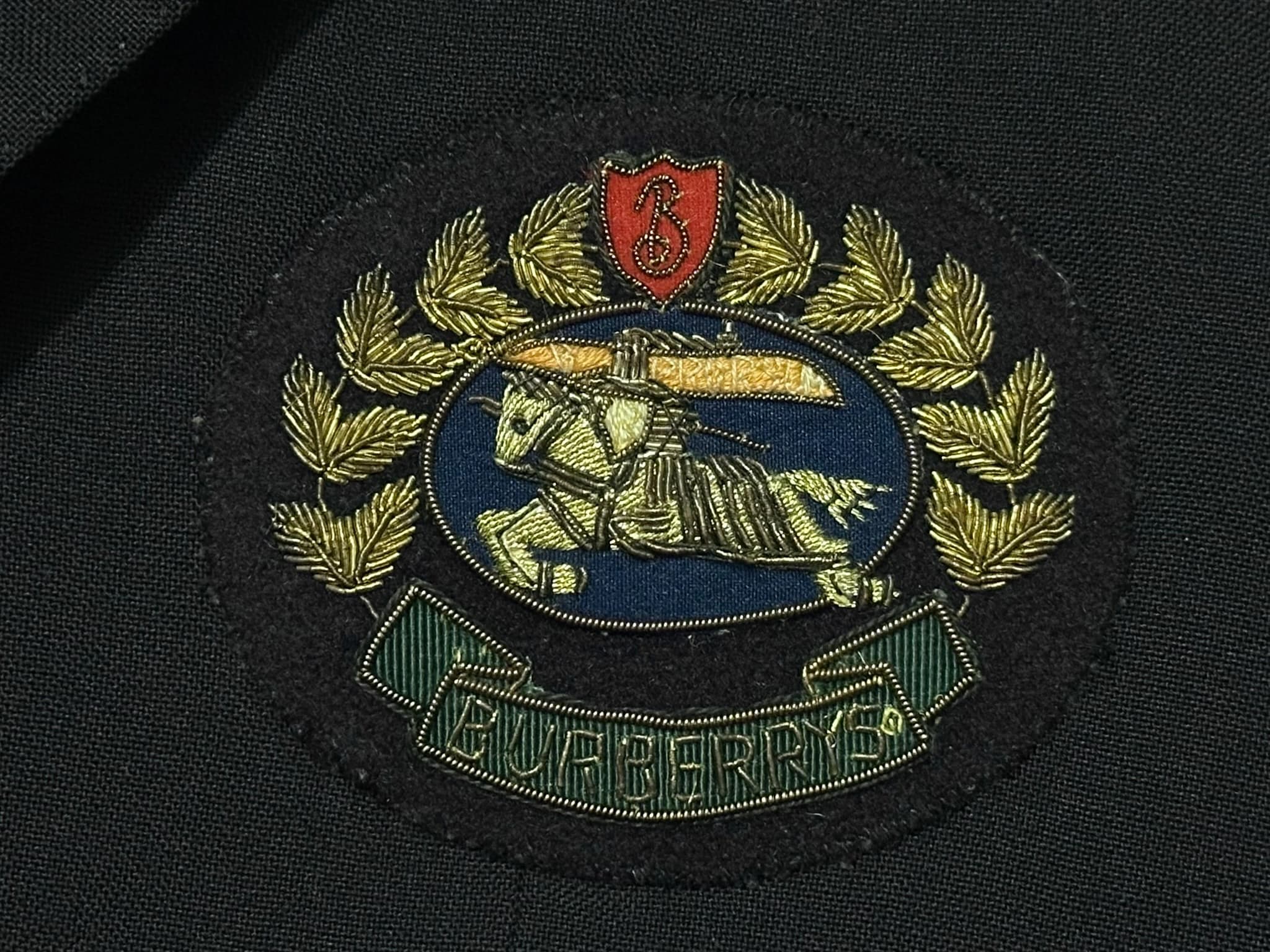 Pure Wool Crest Logo Blazer with Golden Buttons — thumbnail 5