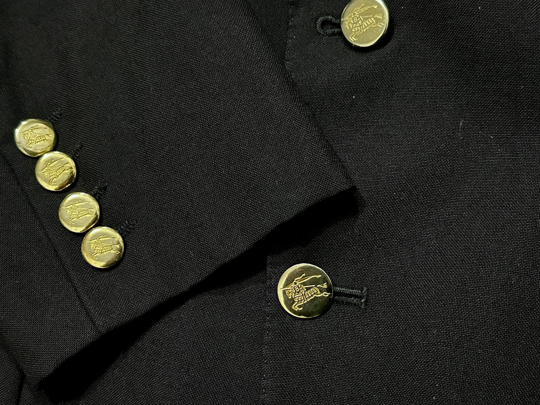 Pure Wool Crest Logo Blazer with Golden Buttons — thumbnail 6