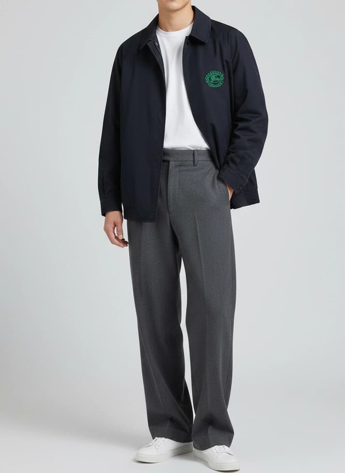Vintage Crest Logo Harrington Jacket