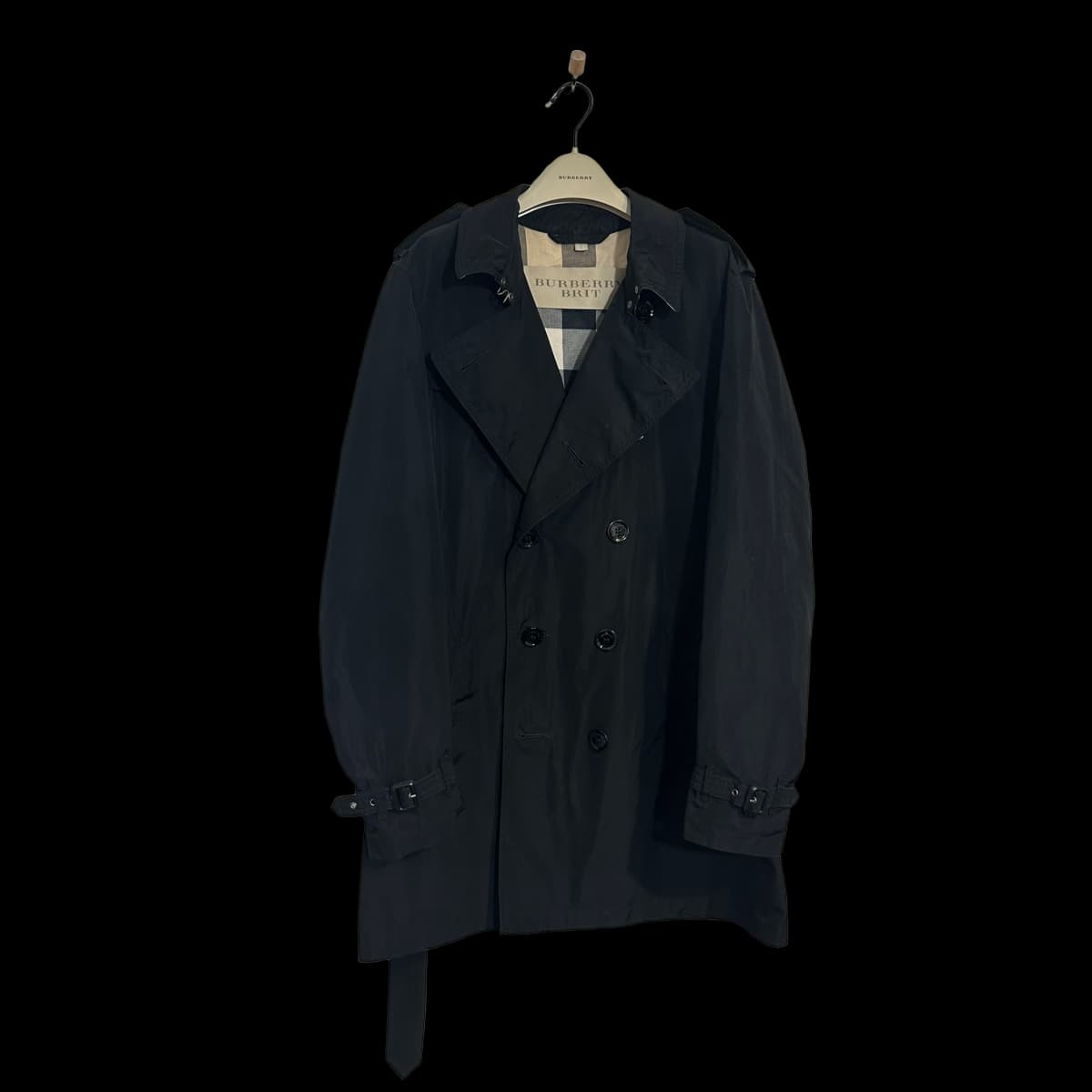 Double Breasted Mid-Length Rain Trench Coat