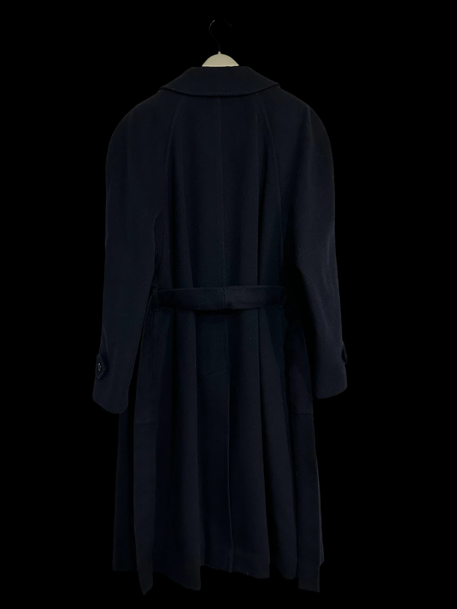 Camelhair & Wool Blend Long Coat with Belt