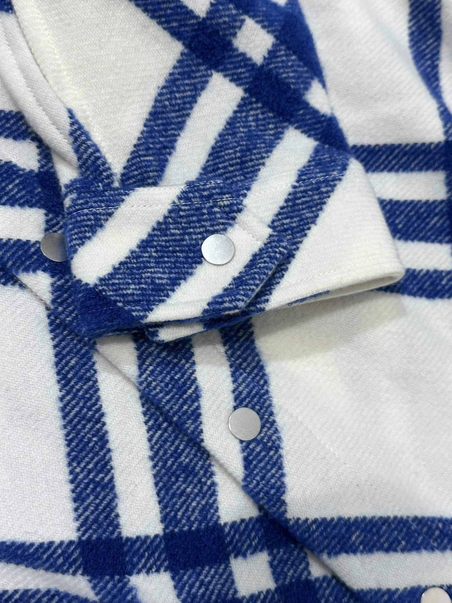Royal Blue Alpaca & Wool Blend Jacket — thumbnail 7