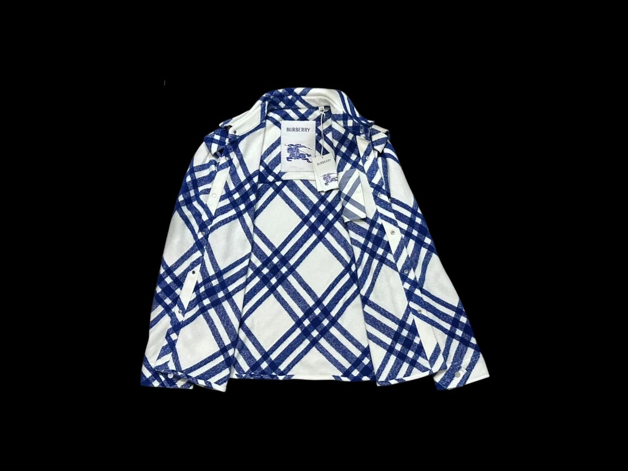 Royal Blue Alpaca & Wool Blend Jacket — thumbnail 6