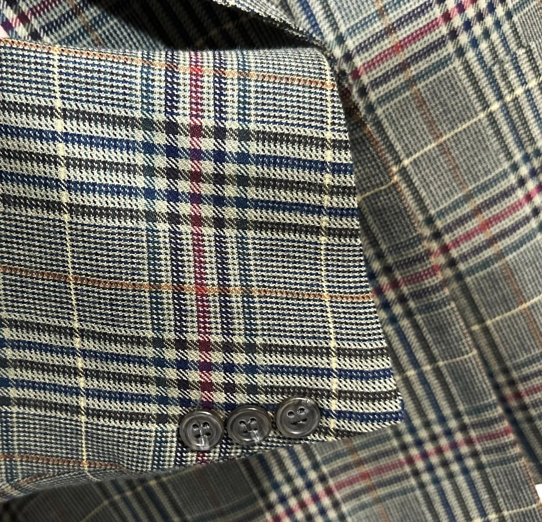 Prue Wool Double Breasted Glen Check Blazer — thumbnail 6