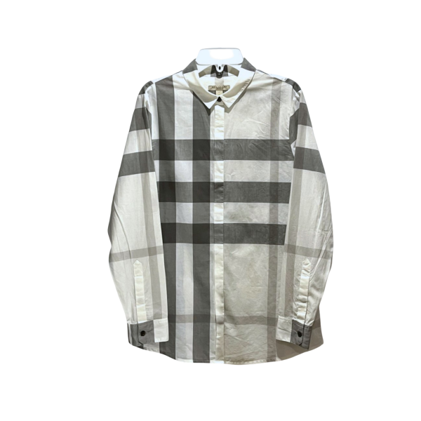 White Cotton Check Shirt